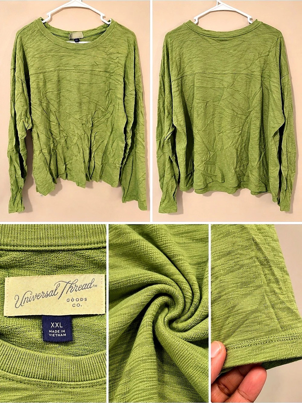 Universal Thread Textured Bubble Sweatshirt Green XXL